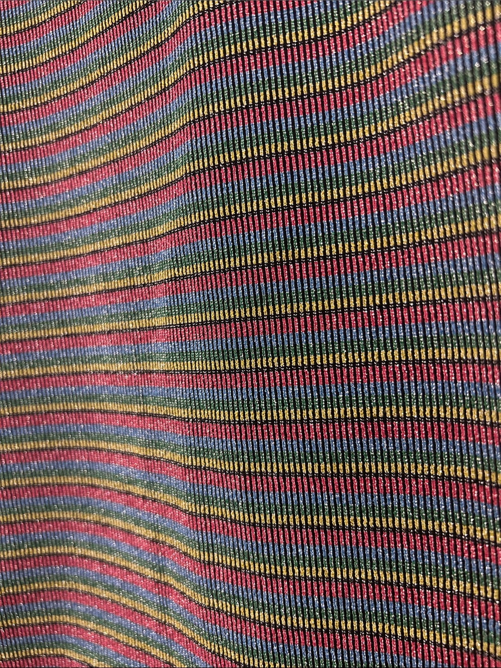 TOPSHOP Metallic Multicolor Stripe Bodysuit Tank Top/Cami US Size 0 - Picture 6 of 7